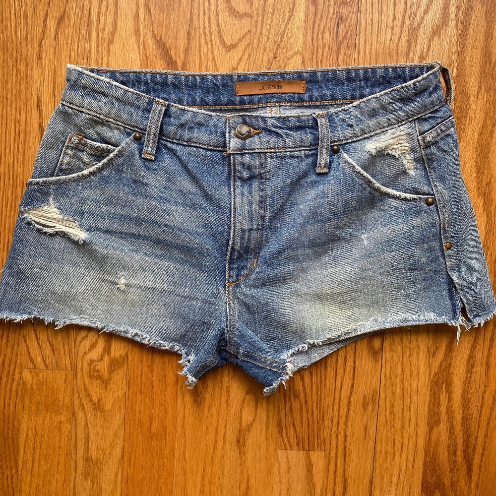 Joe's Cut-off distressed high rise jean shorts